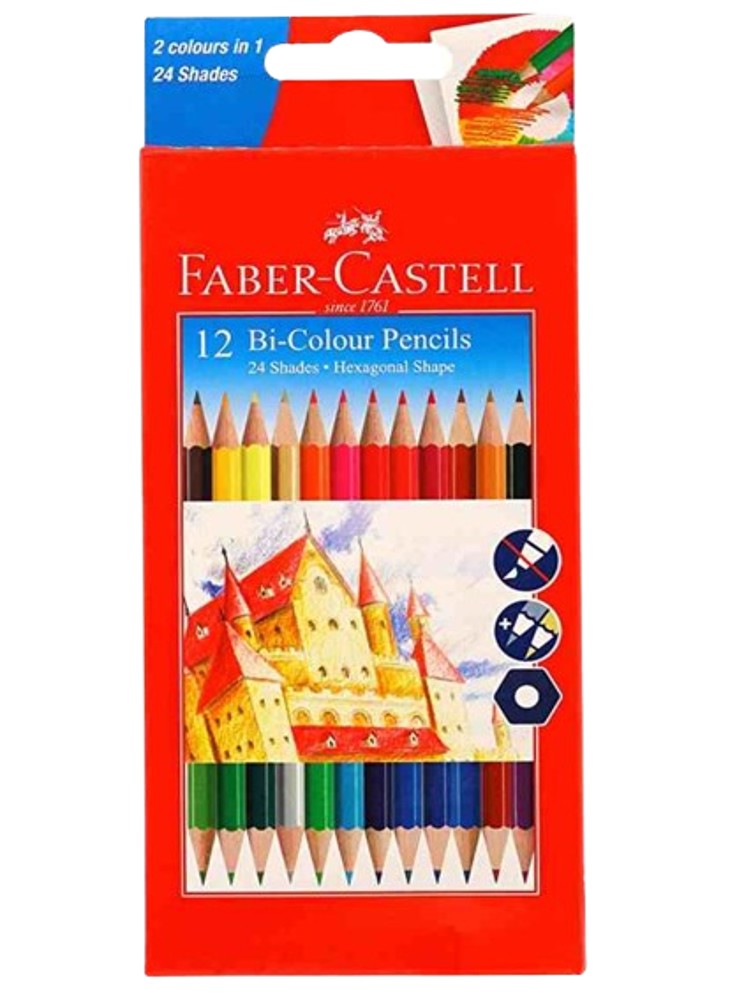 Faber - Castell Bi Colour Pencils - Pack Of 12