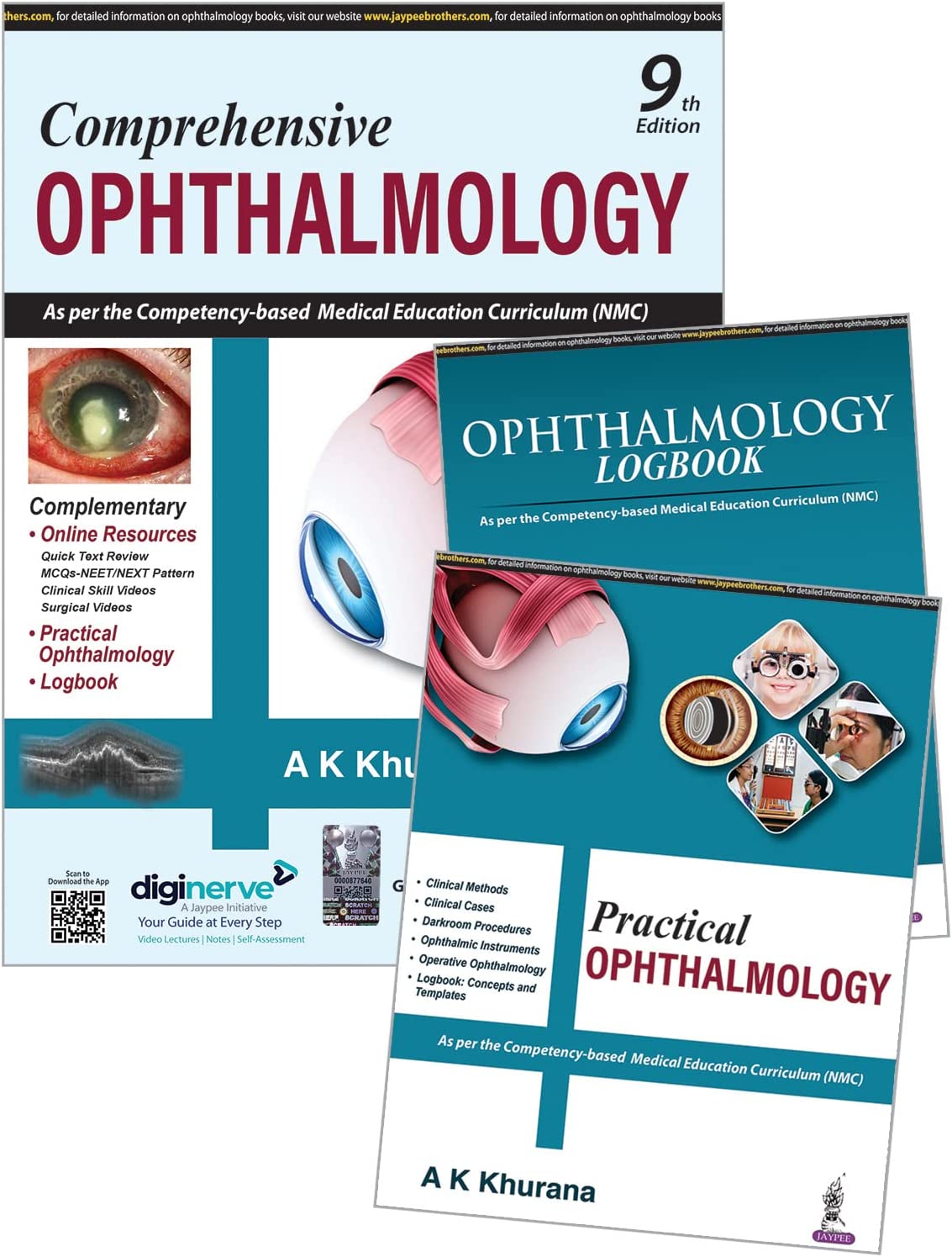 Comprehensive Ophthalmology With Ophthalmology Logbook Plus Practical Ophthalmology by KHURANA 9E 2023