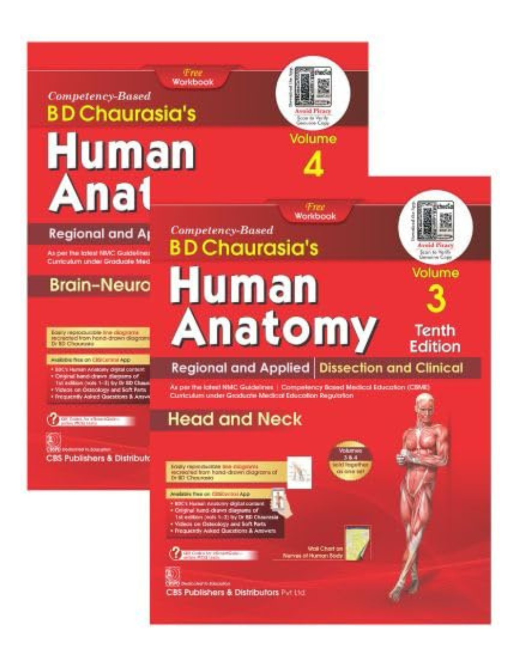 BD Chaurasia Human Anatomy Volume 3 & 4, 10th Edition 2024 Book Type: Paperback