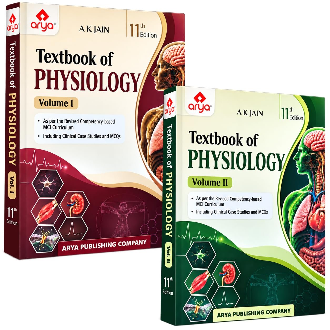 Ak Jain Textbook of Physiology 11th Edition 2026 (Set of 2 Volumes) Book Type: Paperback, ISBN-9789360592882