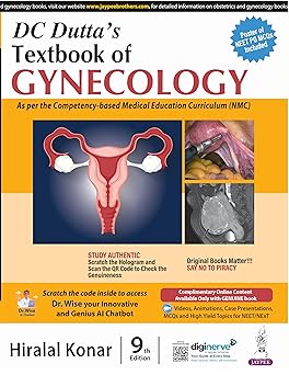 DC Dutta's Textbook of Gynecology 9th edition Paperback – 5 March 2024 by Hiralal Konar (Author)