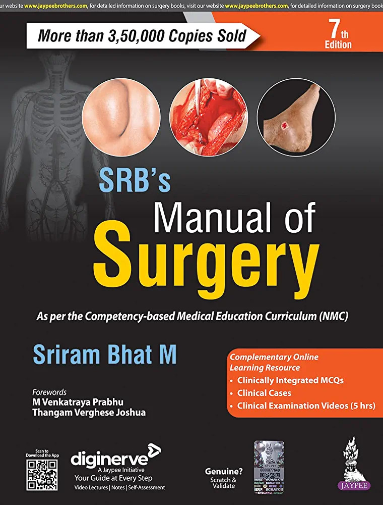 SRB’s Manual of Surgery 7/E, 2023 Edition - 9 March 2023