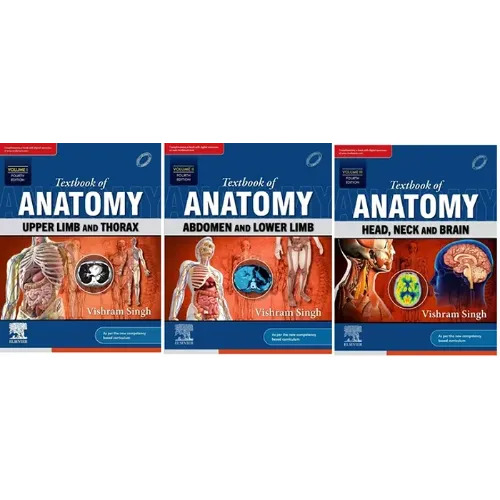 Textbook of Anatomy (Upper Limb and Thorax, Abdoman and Lower Limb, Head, Neck and Brain) (Set of 3 Volumes) by Vishram Singh